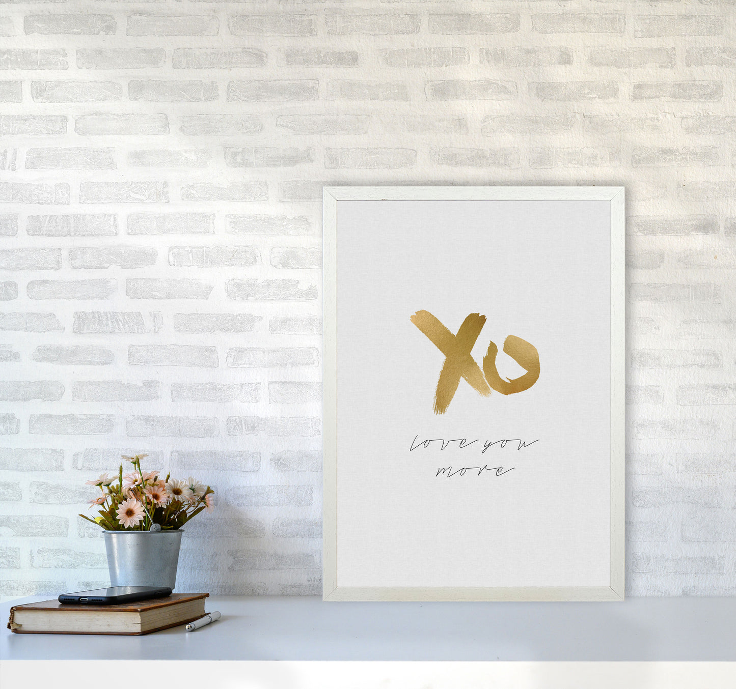 Love You More Print By Orara Studio A2 Oak Frame