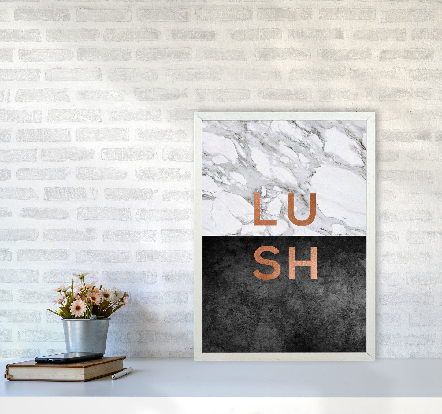 Lush Copper Quote Print By Orara Studio A2 Oak Frame