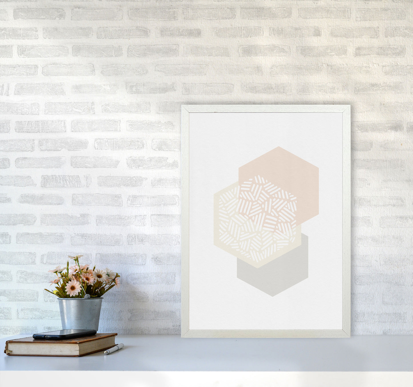 Minimalist Geometric I Print By Orara Studio A2 Oak Frame