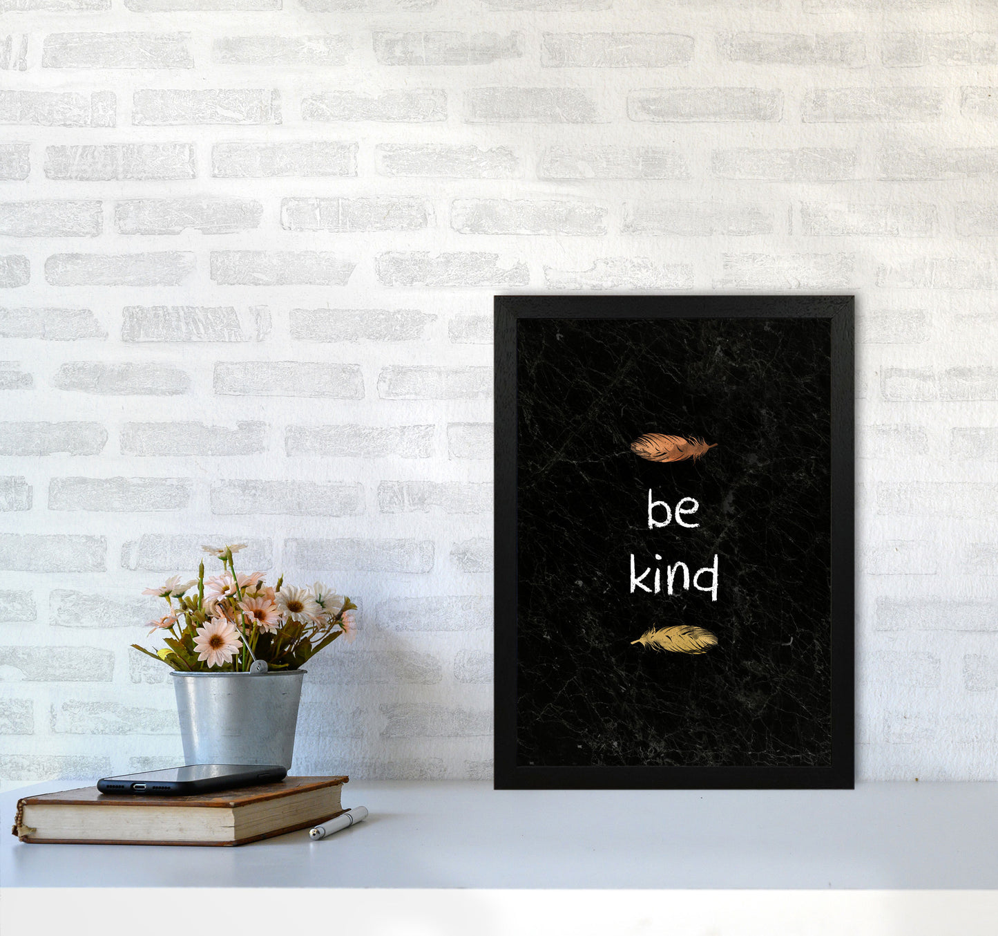 Be Kind Children's Quote Print By Orara Studio A3 White Frame