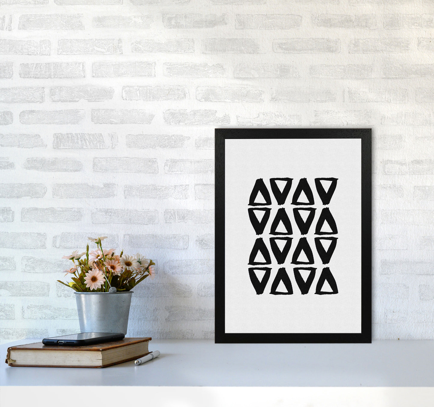 Black And White Abstract II Print By Orara Studio A3 White Frame
