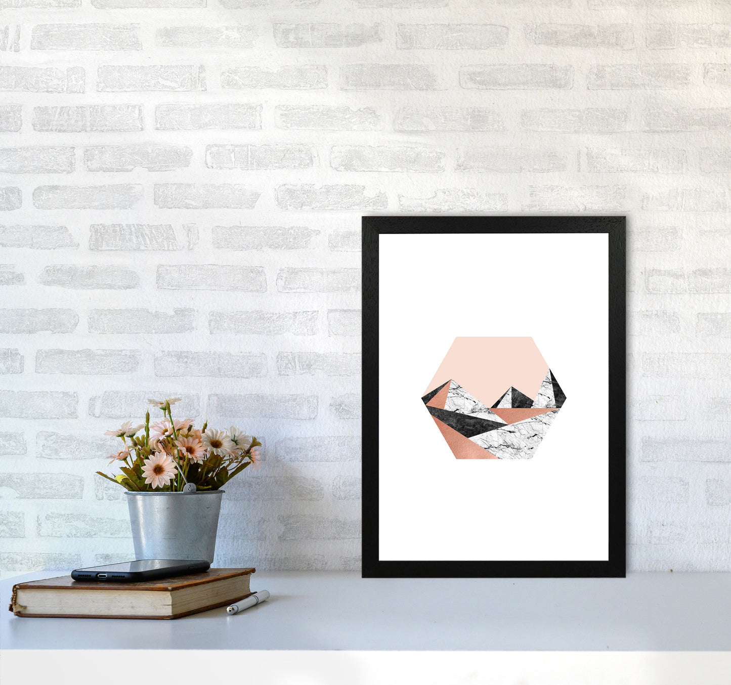Geometric Landscape III Print By Orara Studio A3 White Frame