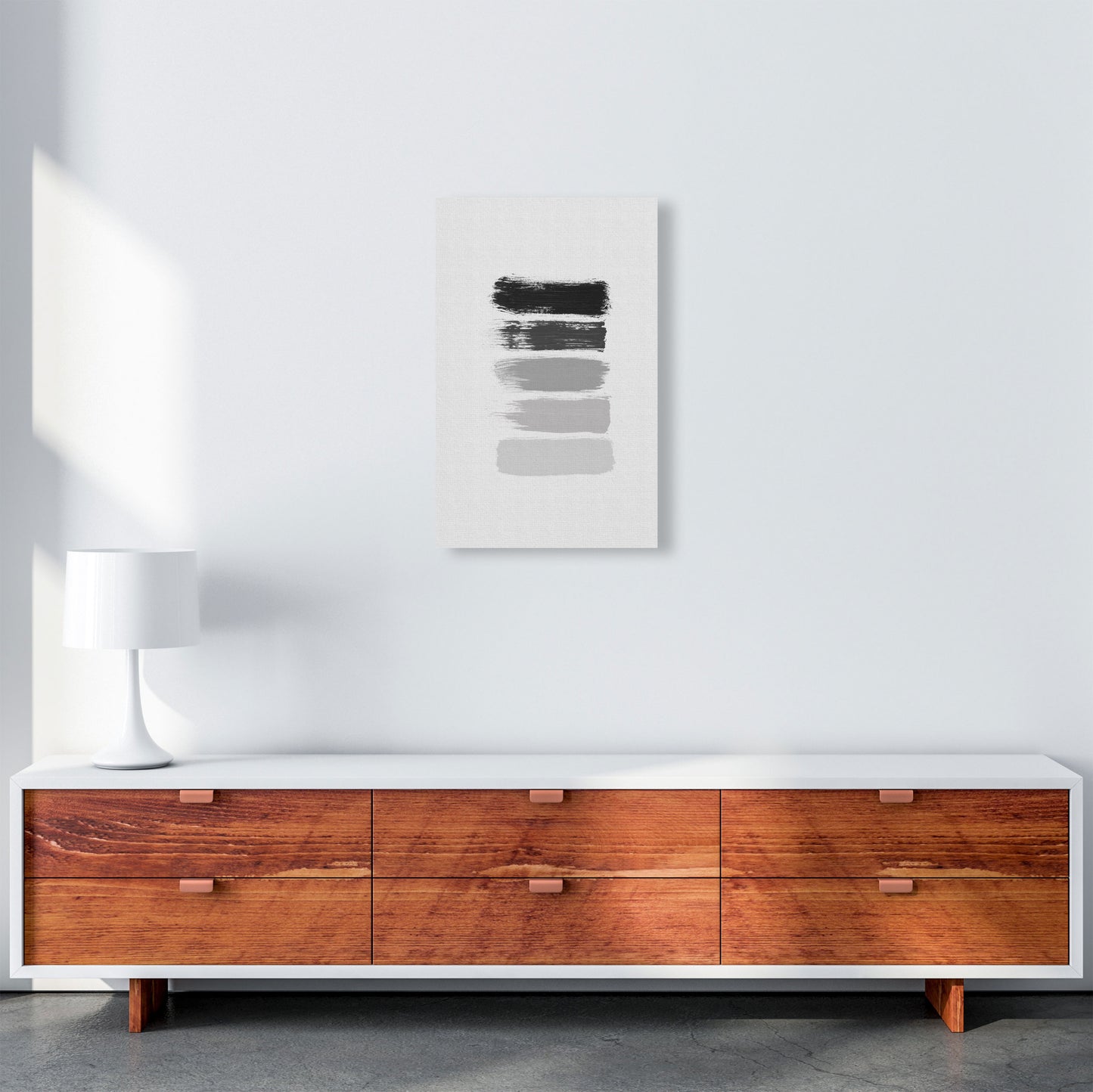 Black And White Stripes Print By Orara Studio A3 Canvas