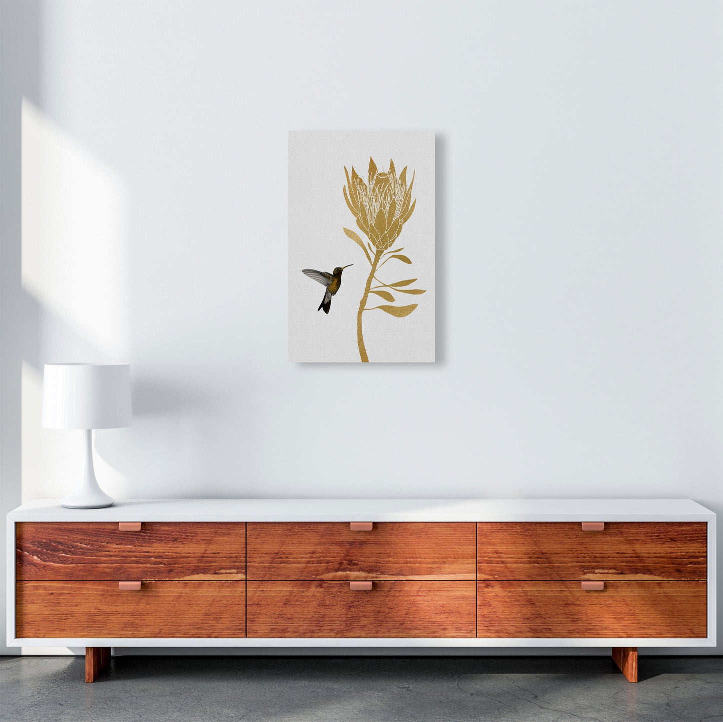 Hummingbird & Flower I Print By Orara Studio A3 Canvas