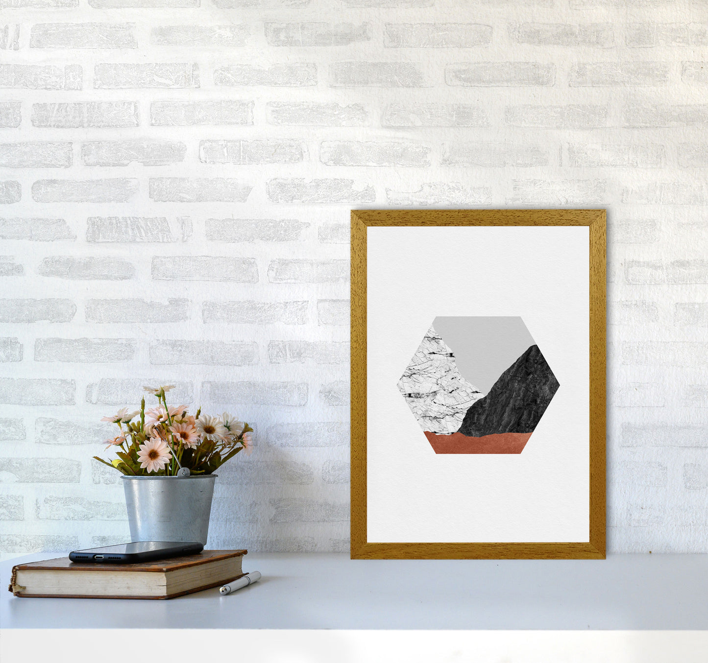 Copper Geometric I Print By Orara Studio A3 Print Only