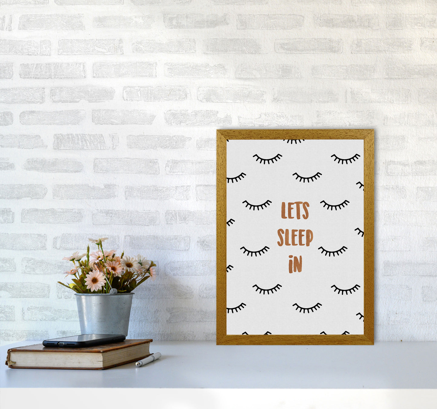 Let's Sleep In Bedroom Quote Print By Orara Studio A3 Print Only