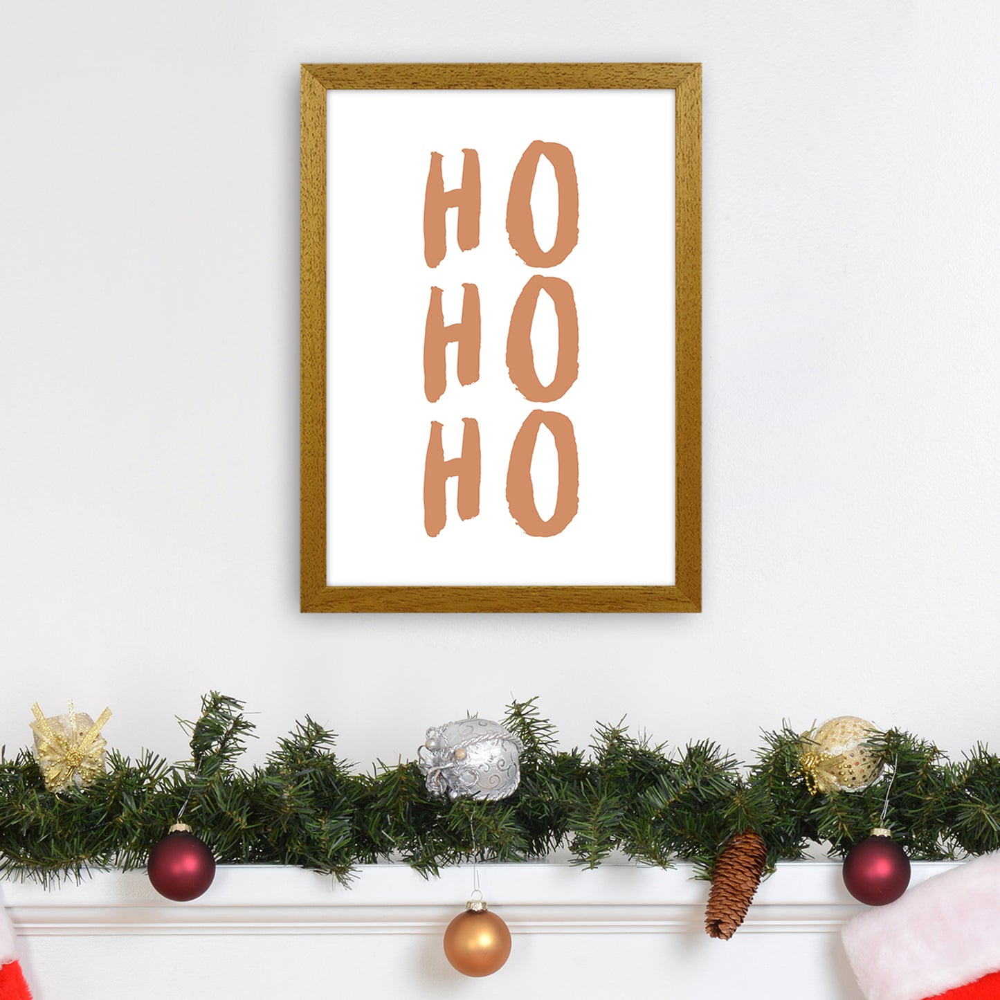 Ho Ho Ho Christmas Art Print by Orara Studio A3 Print Only