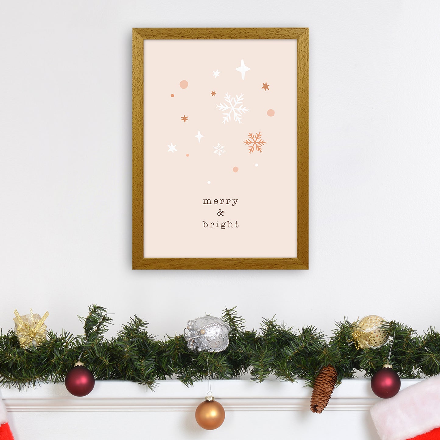 Merry & Bright Christmas Art Print by Orara Studio A3 Print Only