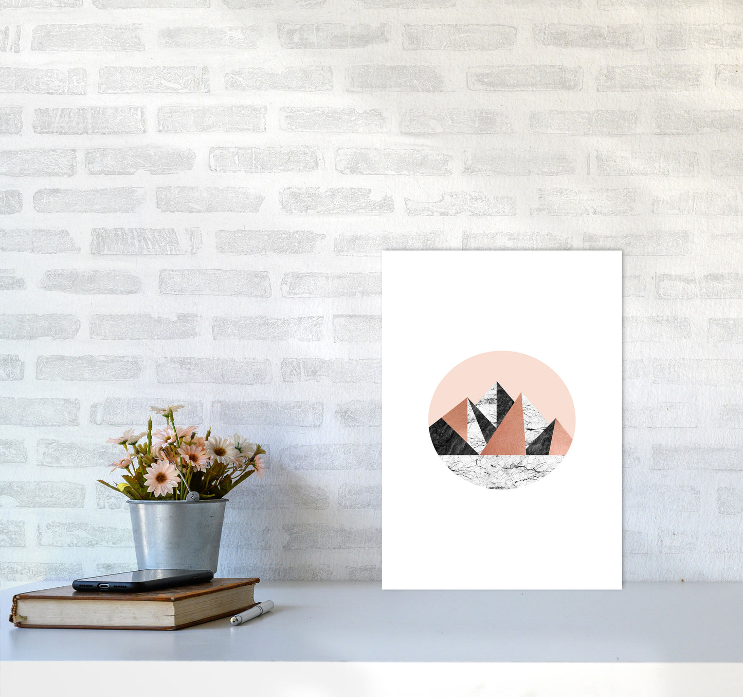 Geometric Landscape I Print By Orara Studio A3 Black Frame