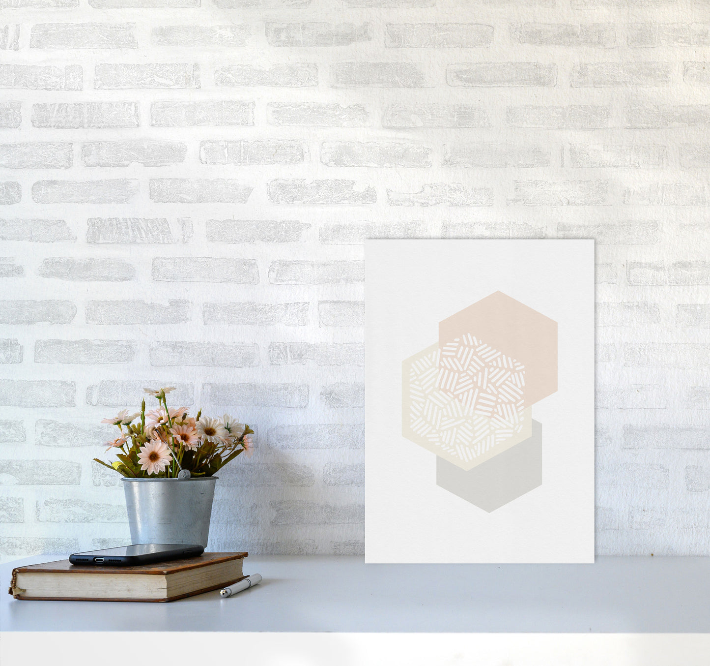 Minimalist Geometric I Print By Orara Studio A3 Black Frame