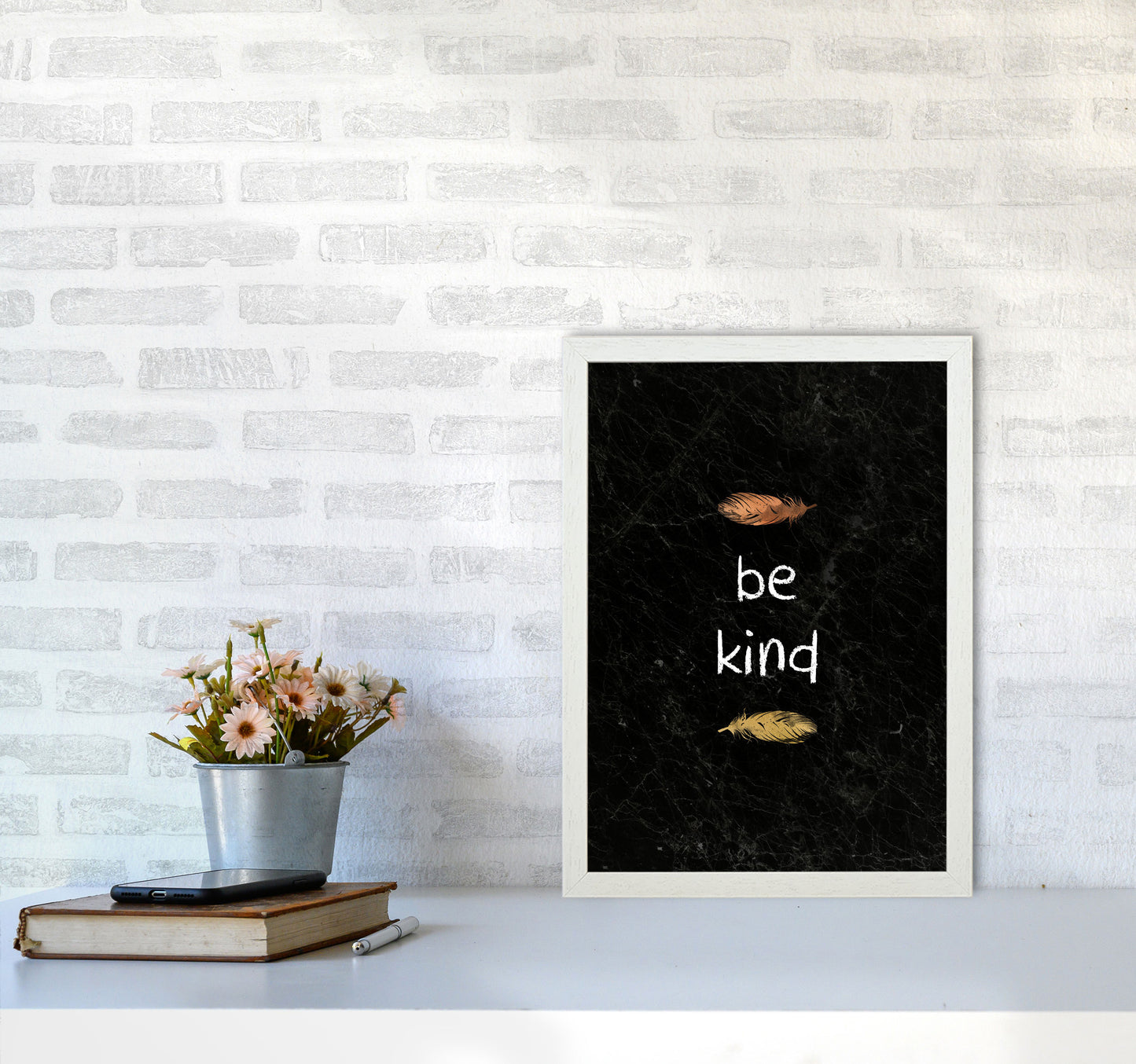Be Kind Children's Quote Print By Orara Studio A3 Oak Frame