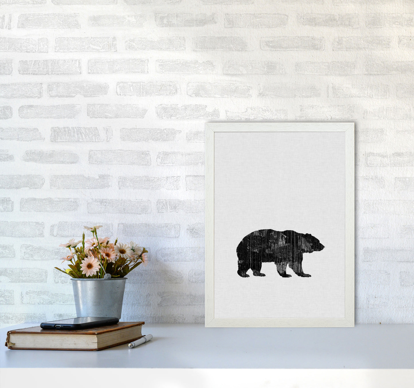 Bear Animal Art Print By Orara Studio Animal Art Print A3 Oak Frame