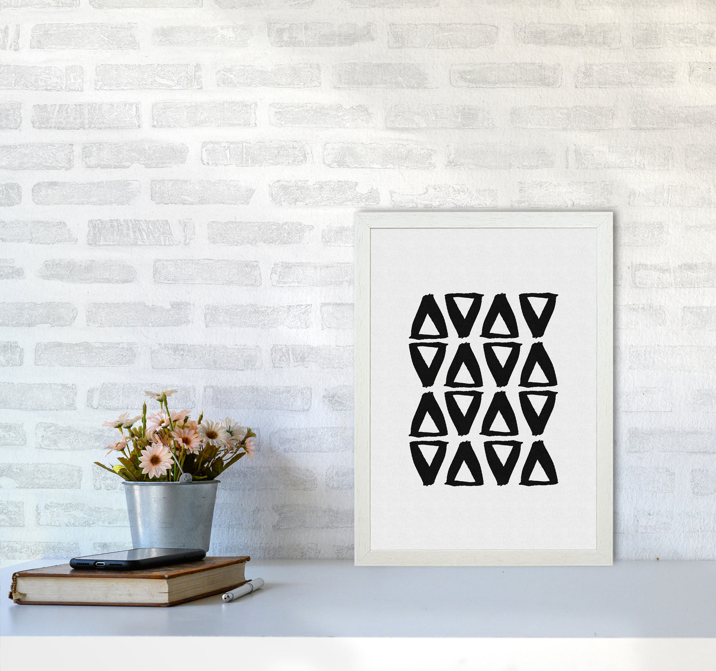 Black And White Abstract II Print By Orara Studio A3 Oak Frame