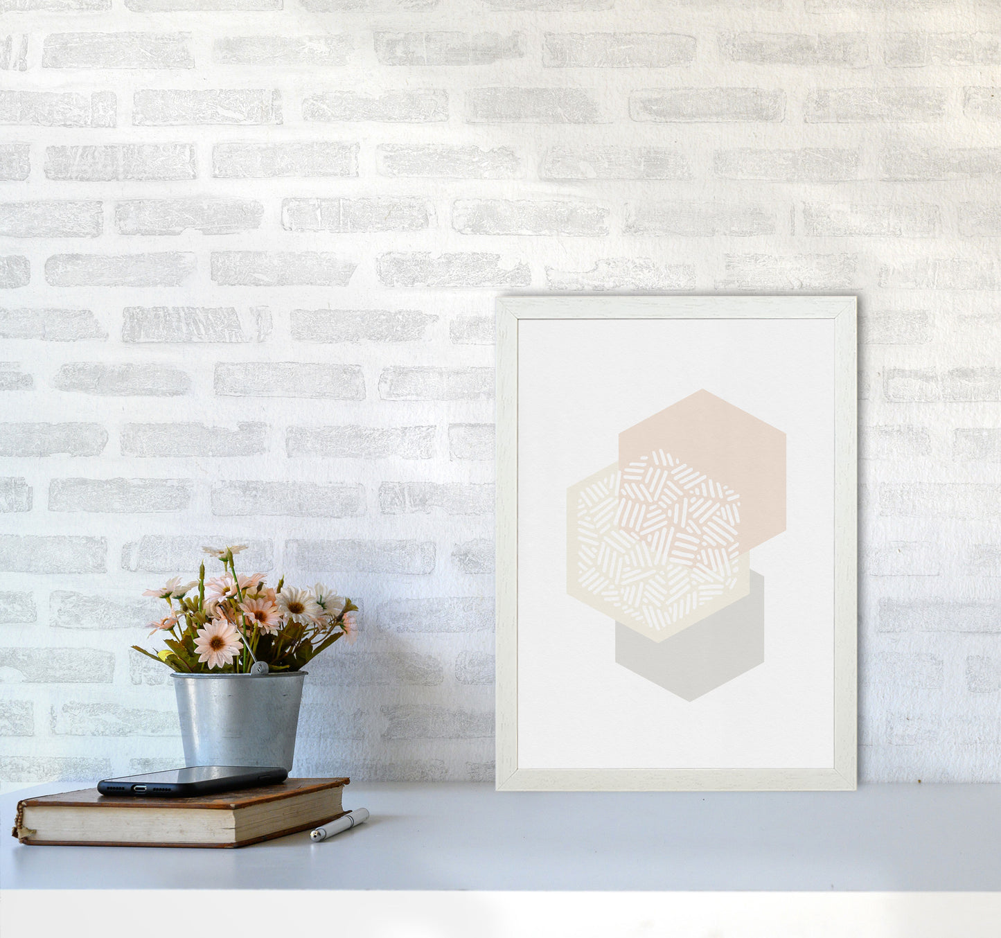 Minimalist Geometric I Print By Orara Studio A3 Oak Frame