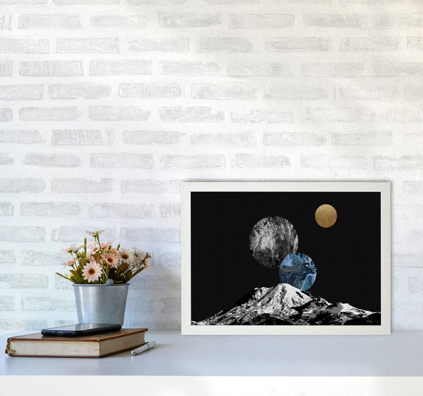 Space II Print By Orara Studio A3 Oak Frame