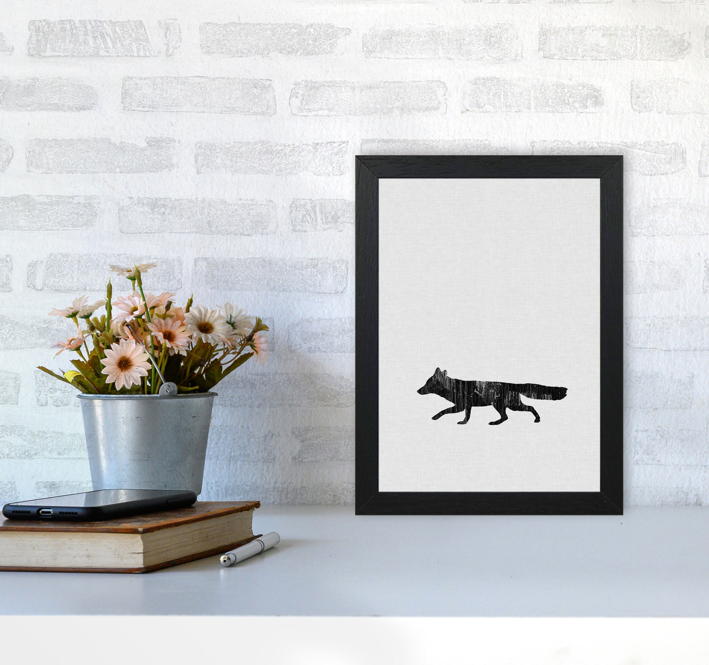 Fox Animal Art Print By Orara Studio Animal Art Print A4 White Frame