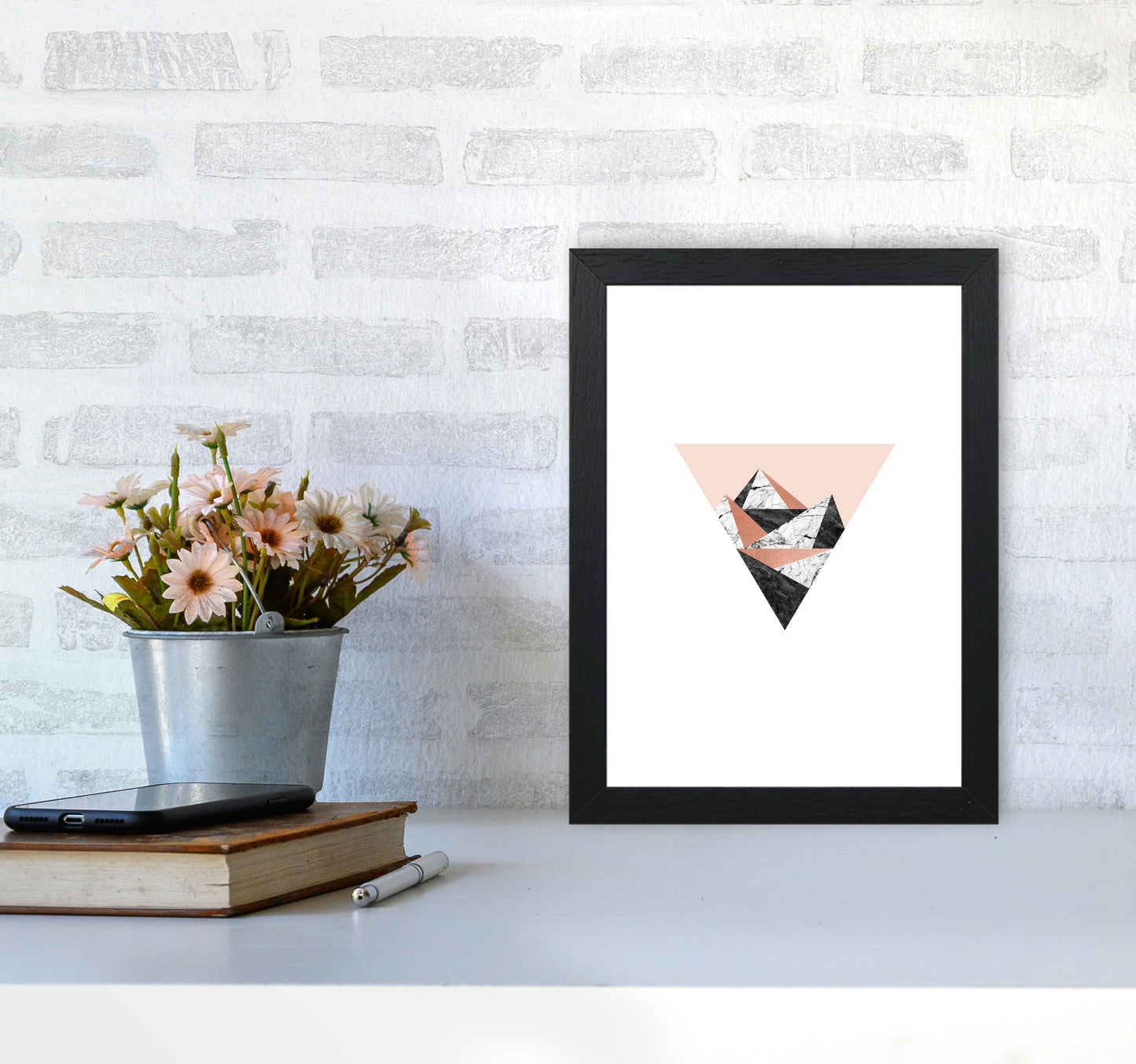 Geometric Landscape II Print By Orara Studio A4 White Frame