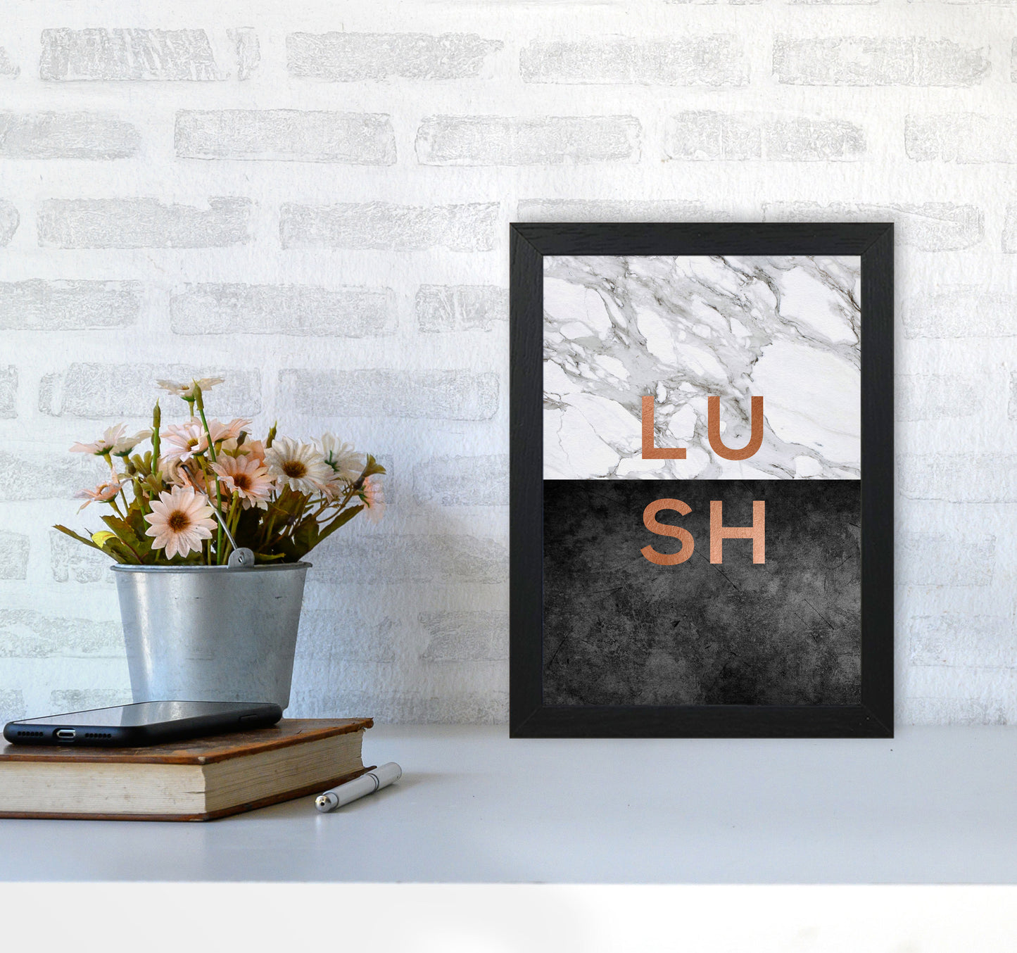 Lush Copper Quote Print By Orara Studio A4 White Frame