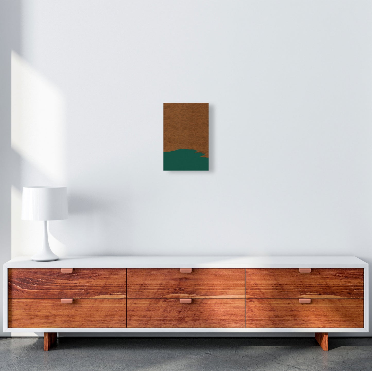 Copper & Green Landscape Print By Orara Studio A4 Canvas