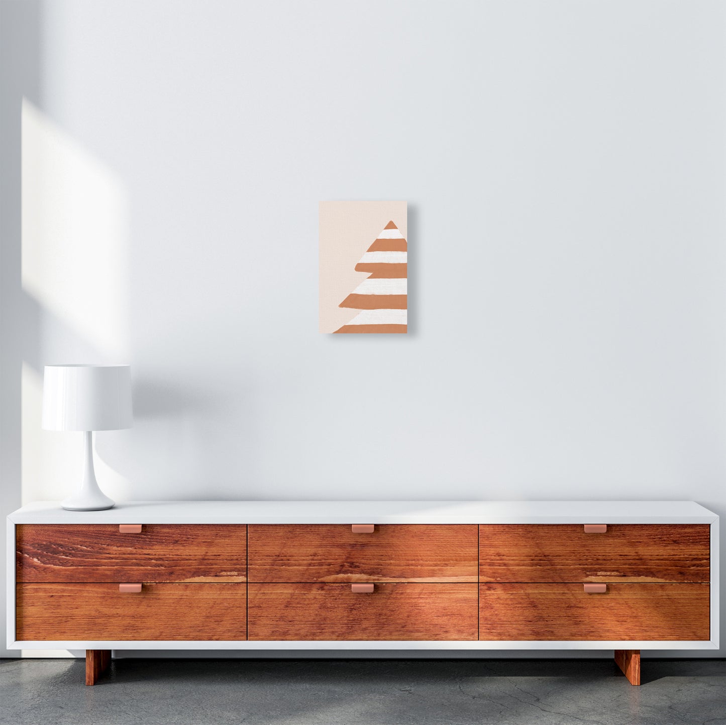 Stripey Xmas Tree Christmas Art Print by Orara Studio A4 Canvas