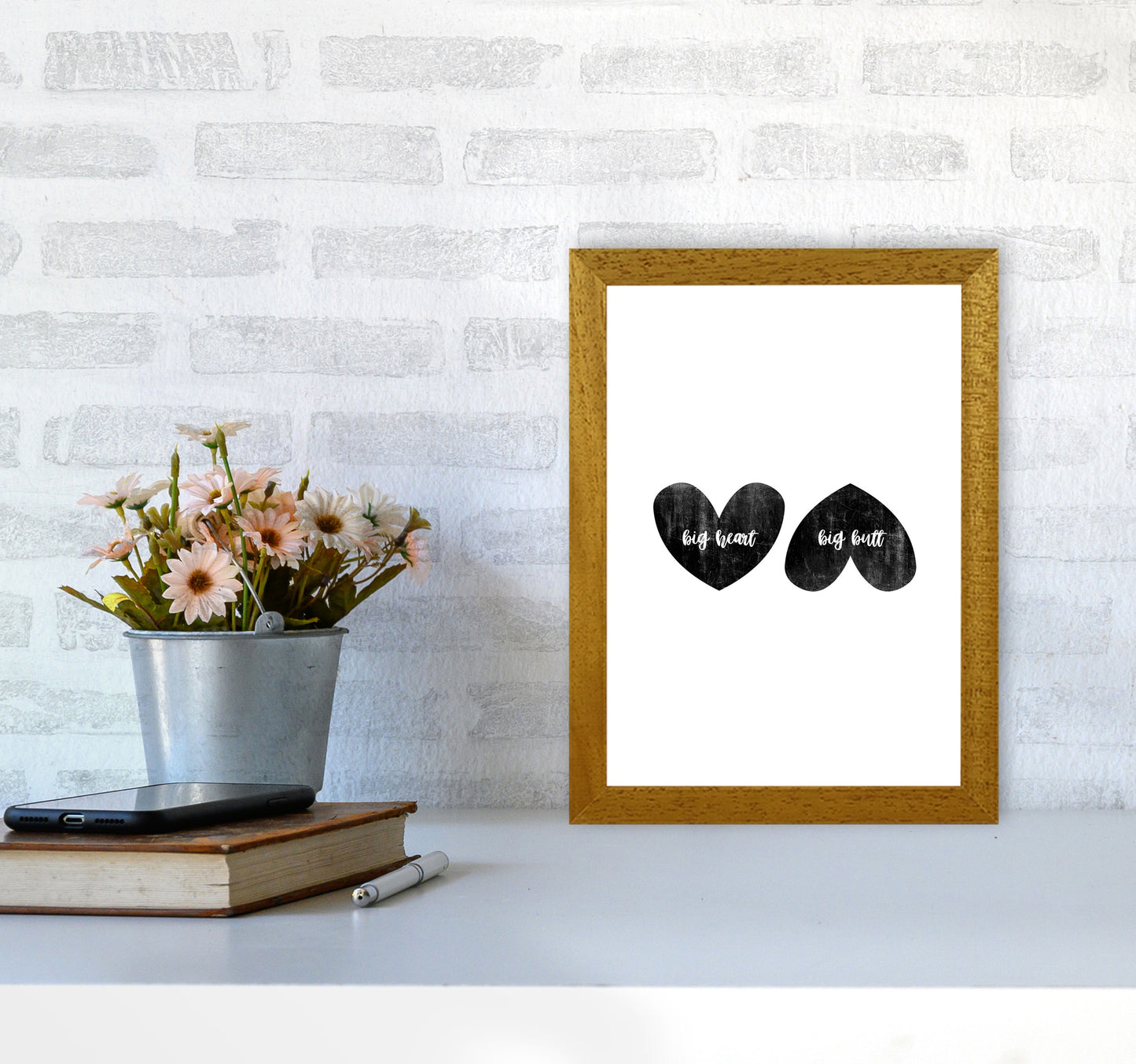Big Heart Big Butt Humorous Art Print By Orara Studio A4 Print Only