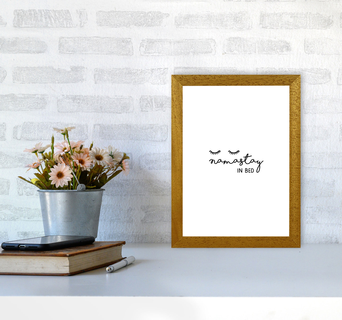 Namastay In Bed Bedroom Art Print By Orara Studio A4 Print Only