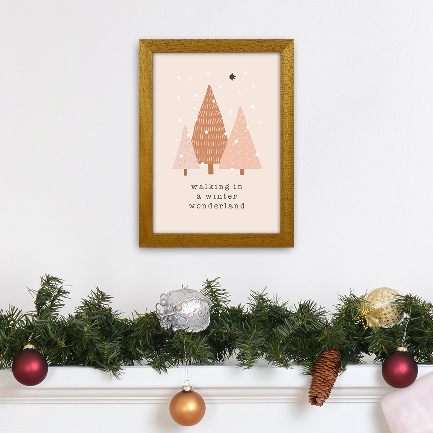 Walking In A Winter Wonderdland Christmas Art Print by Orara Studio A4 Print Only