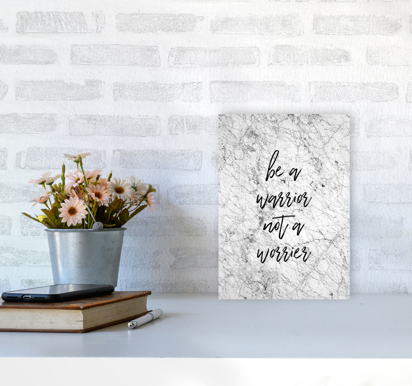 Be A Warrior Print By Orara Studio A4 Black Frame