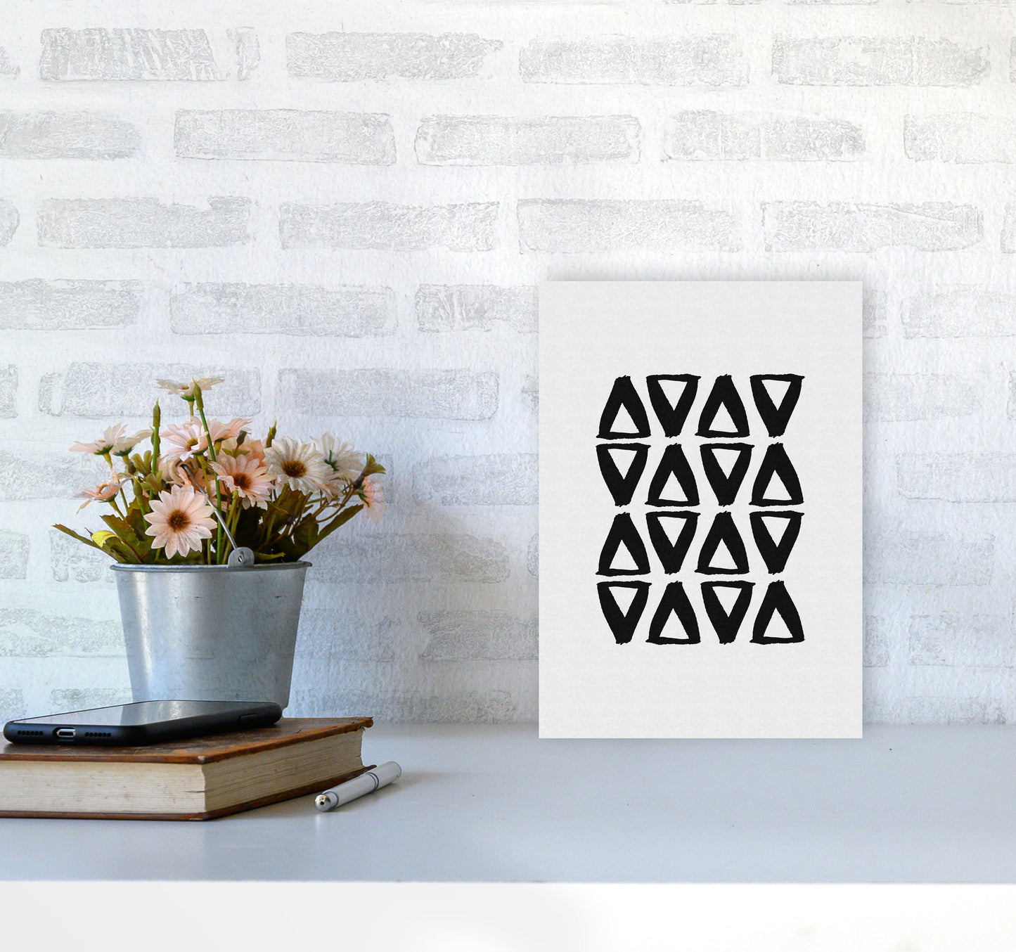 Black And White Abstract II Print By Orara Studio A4 Black Frame