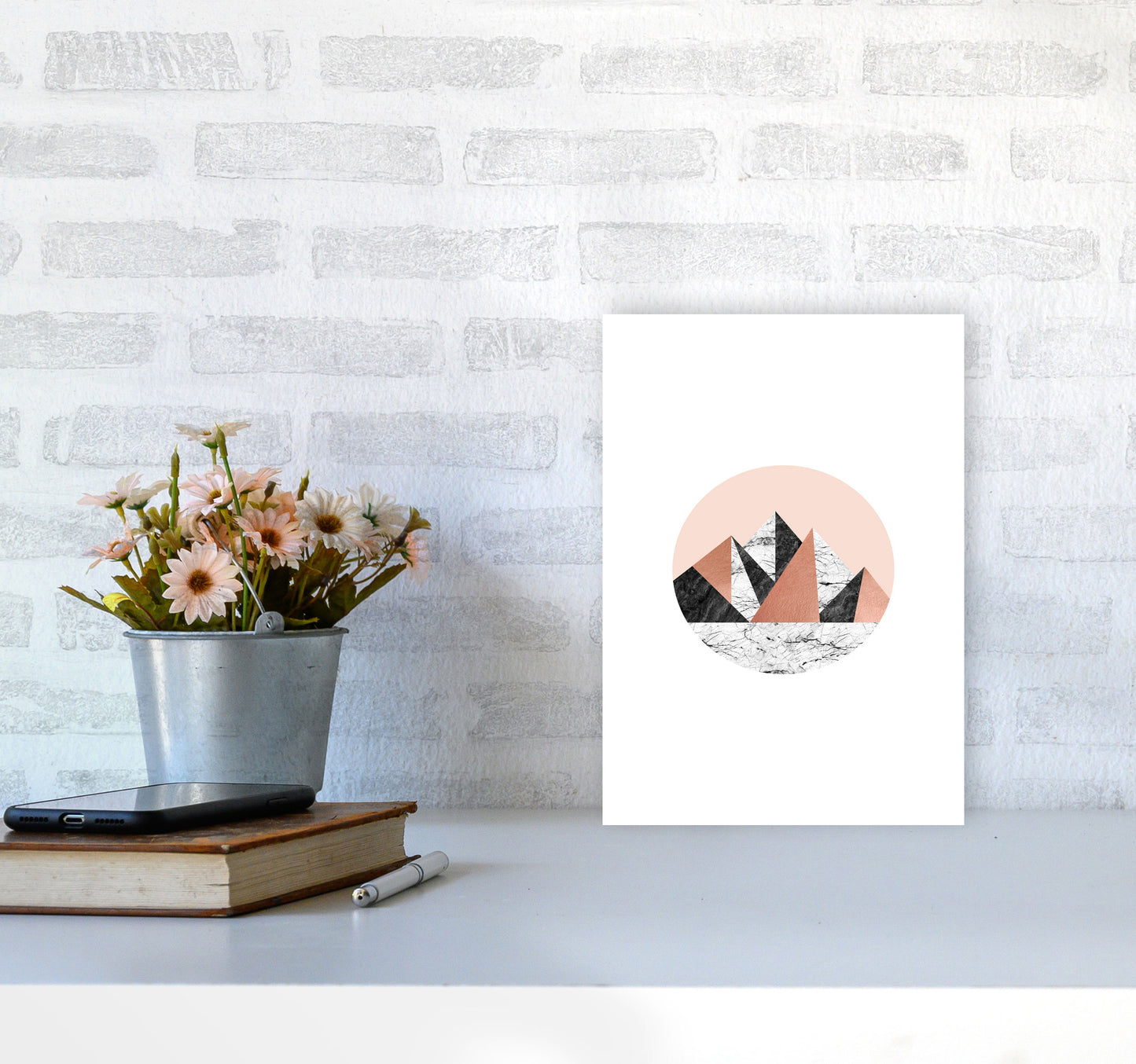 Geometric Landscape I Print By Orara Studio A4 Black Frame