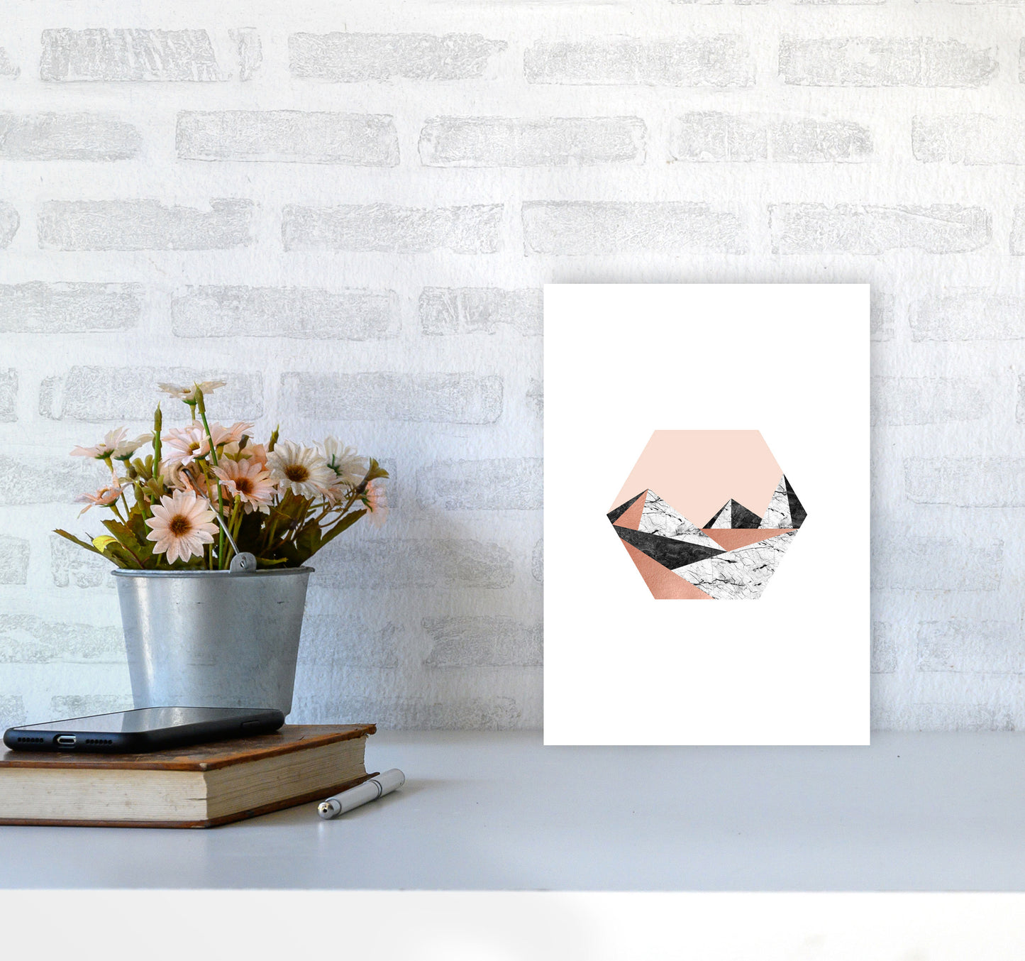 Geometric Landscape III Print By Orara Studio A4 Black Frame