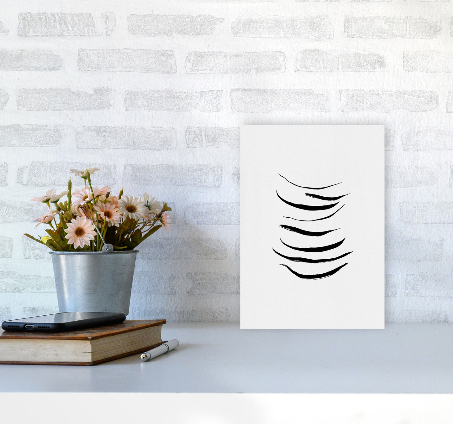 Minimalist Black Painting I Print By Orara Studio A4 Black Frame
