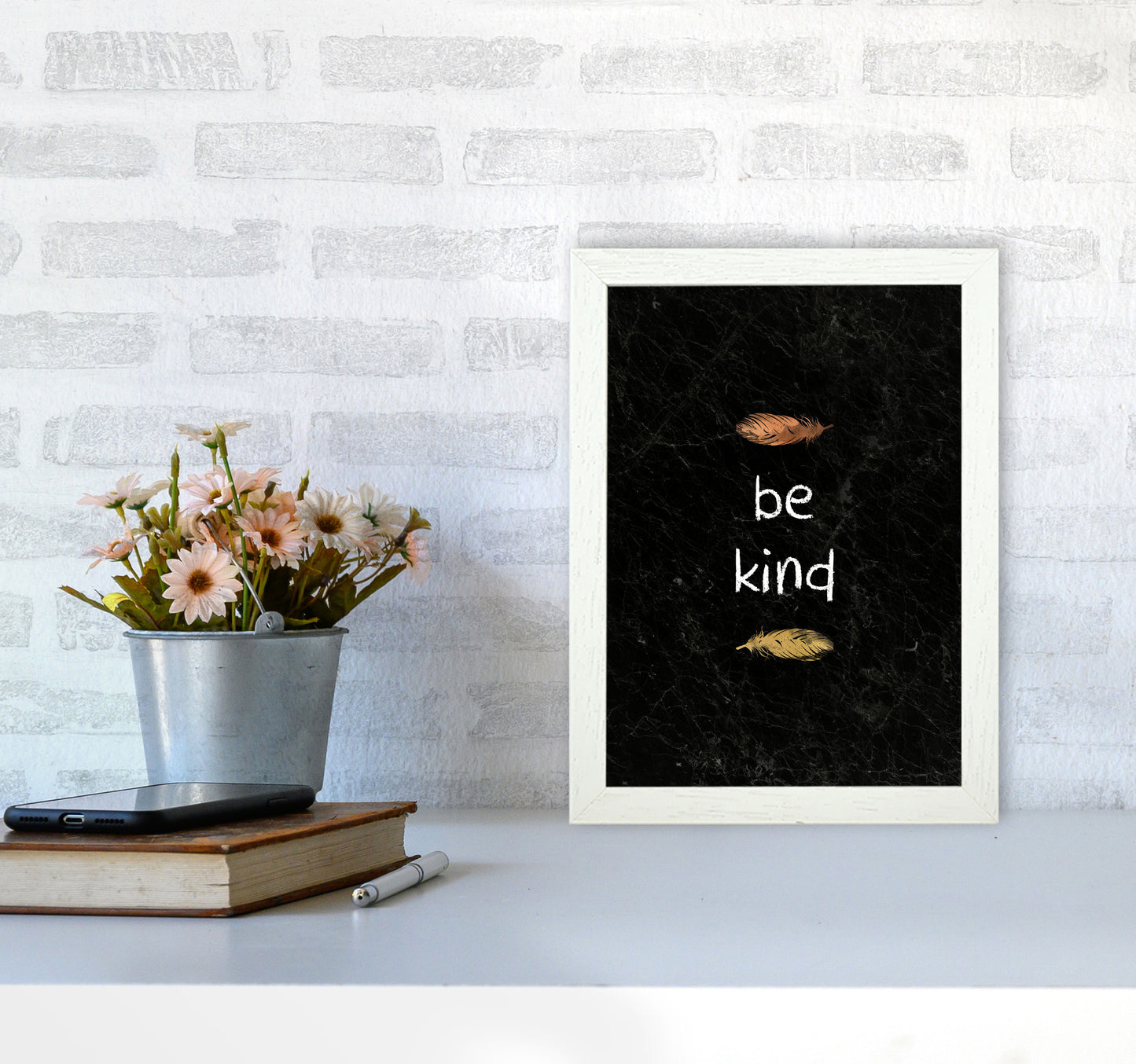 Be Kind Children's Quote Print By Orara Studio A4 Oak Frame