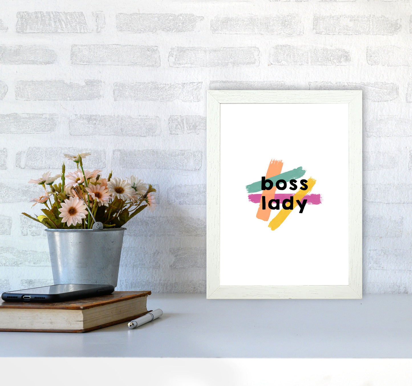 Boss Lady Print By Orara Studio A4 Oak Frame