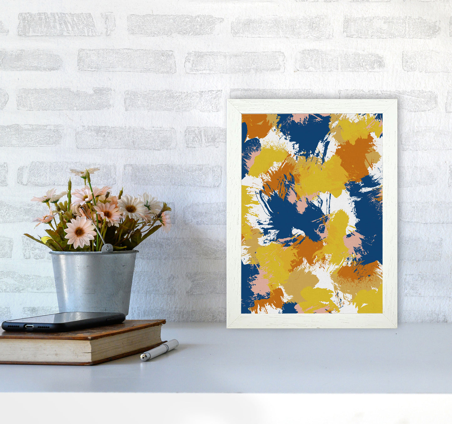 Colourful Abstract I Print By Orara Studio A4 Oak Frame
