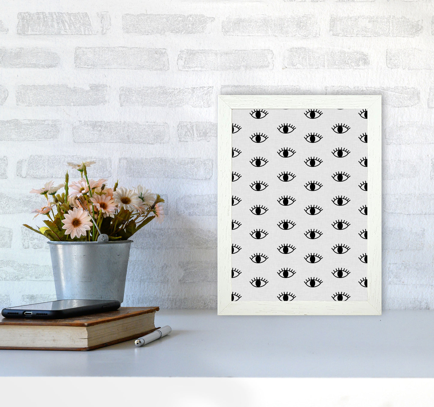 Eyes Open Print By Orara Studio A4 Oak Frame