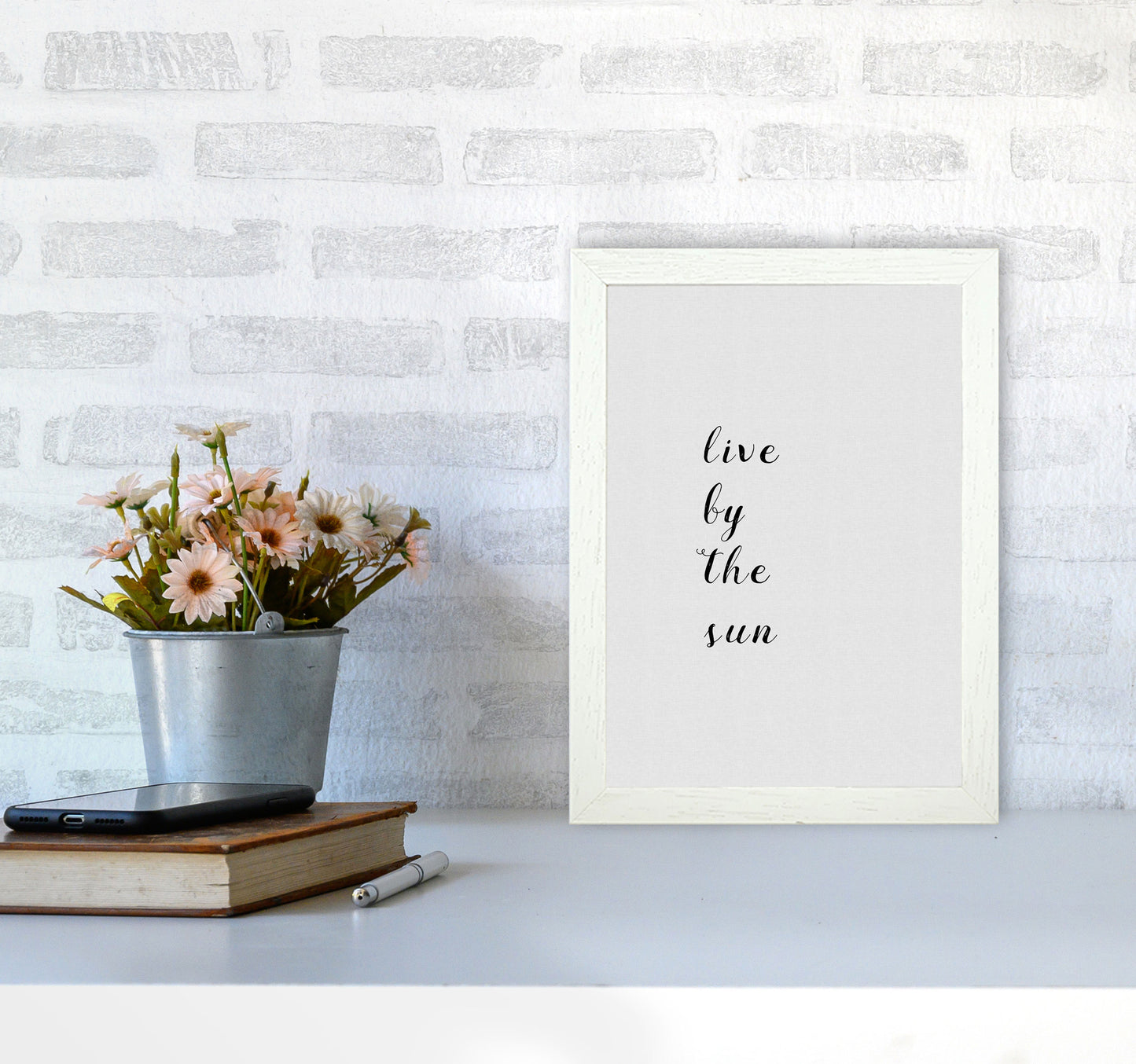 Live By The Sun Print By Orara Studio A4 Oak Frame