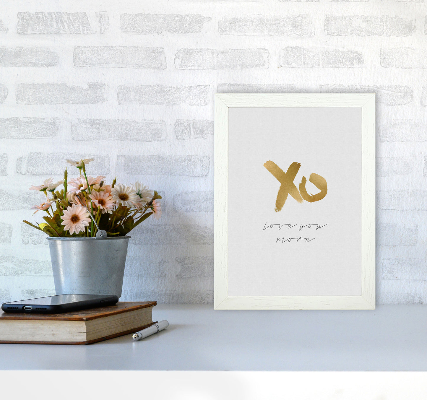 Love You More Print By Orara Studio A4 Oak Frame