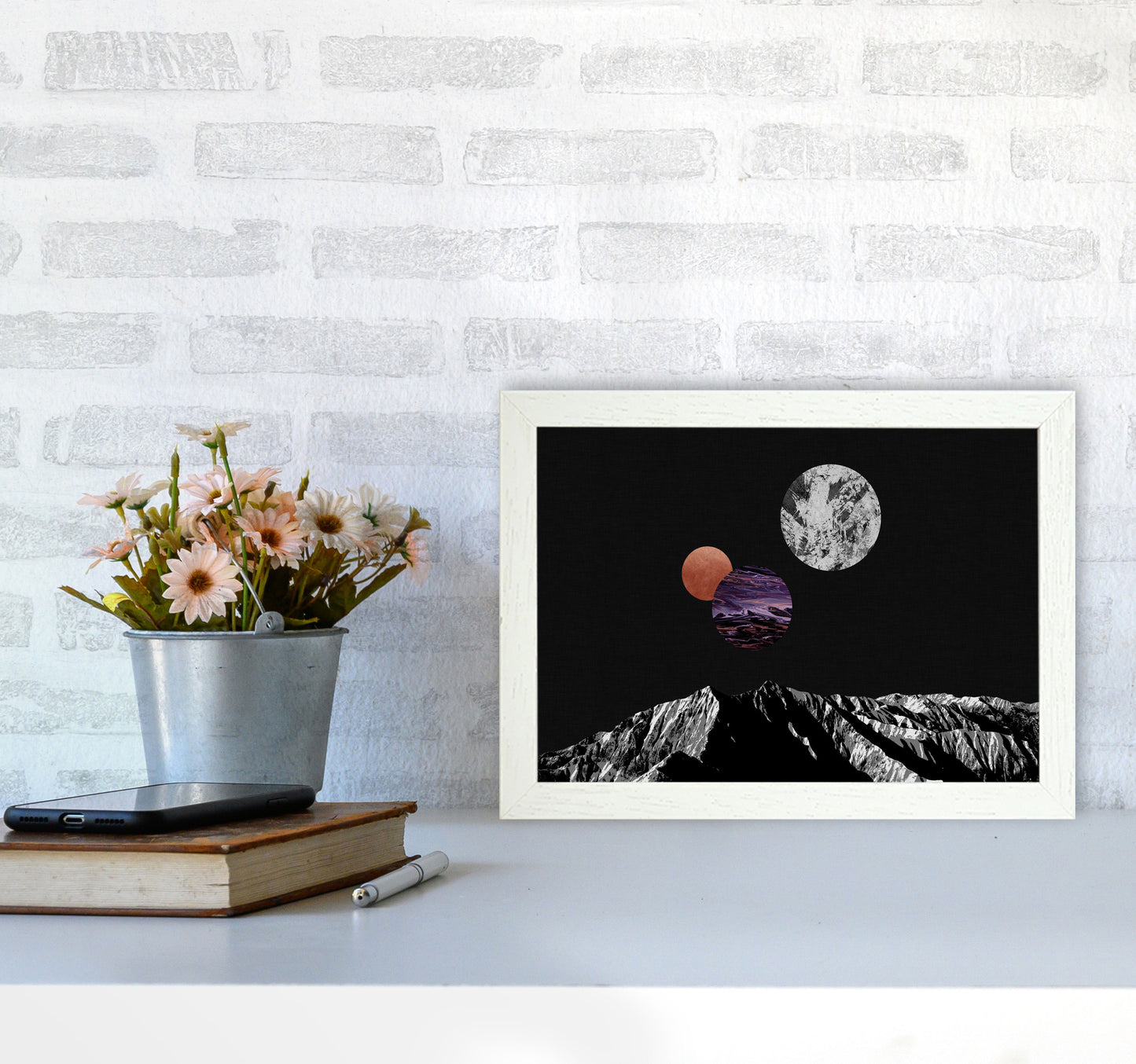 Space I Print By Orara Studio A4 Oak Frame