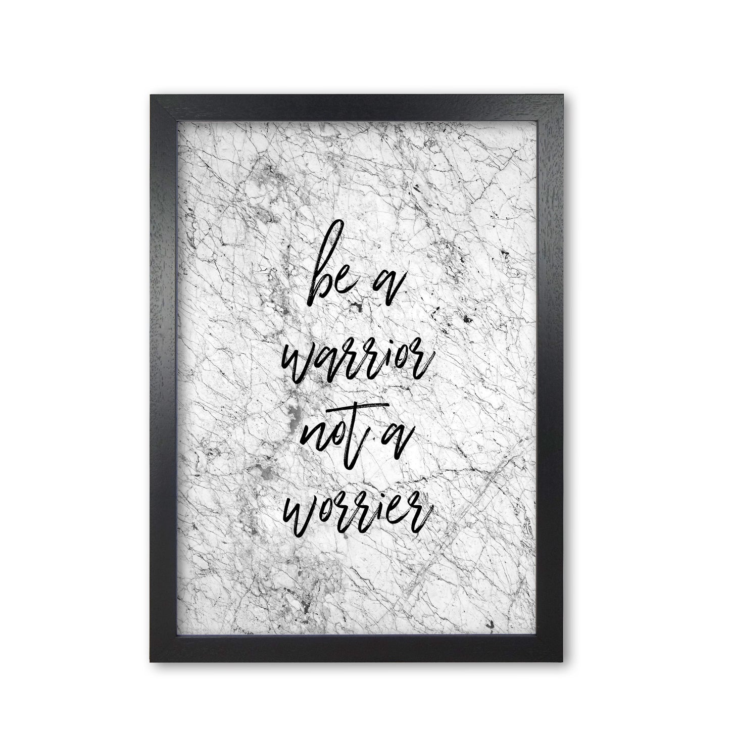 Be A Warrior Print By Orara Studio Black Grain