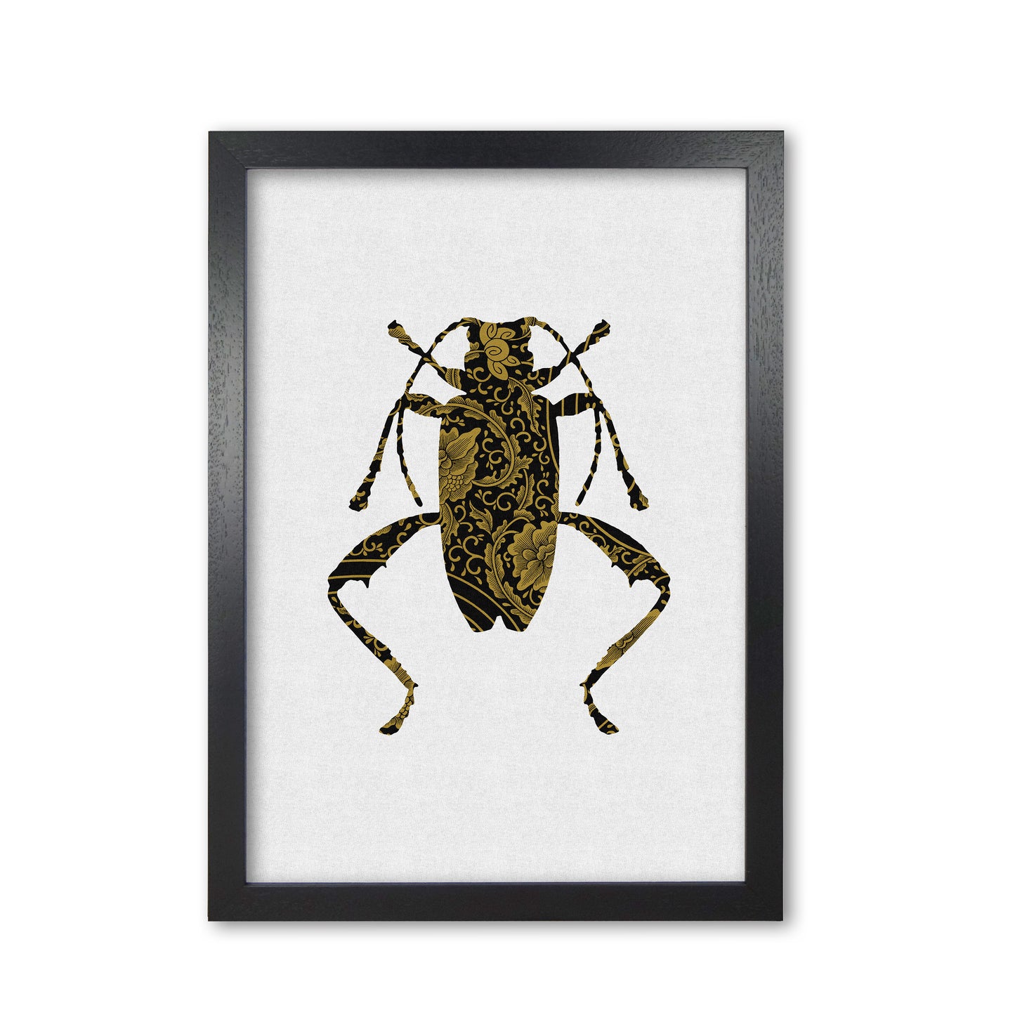 Black And Gold Beetle III Print By Orara Studio Animal Art Print Black Grain