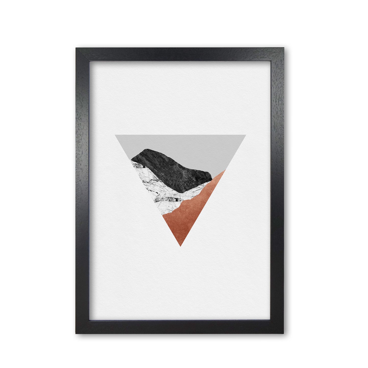 Copper Geometric II Print By Orara Studio Black Grain