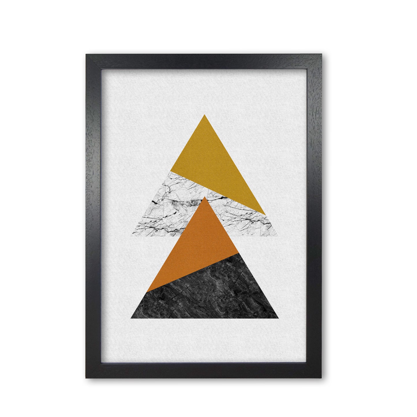 Geometric Triangles Print By Orara Studio Black Grain