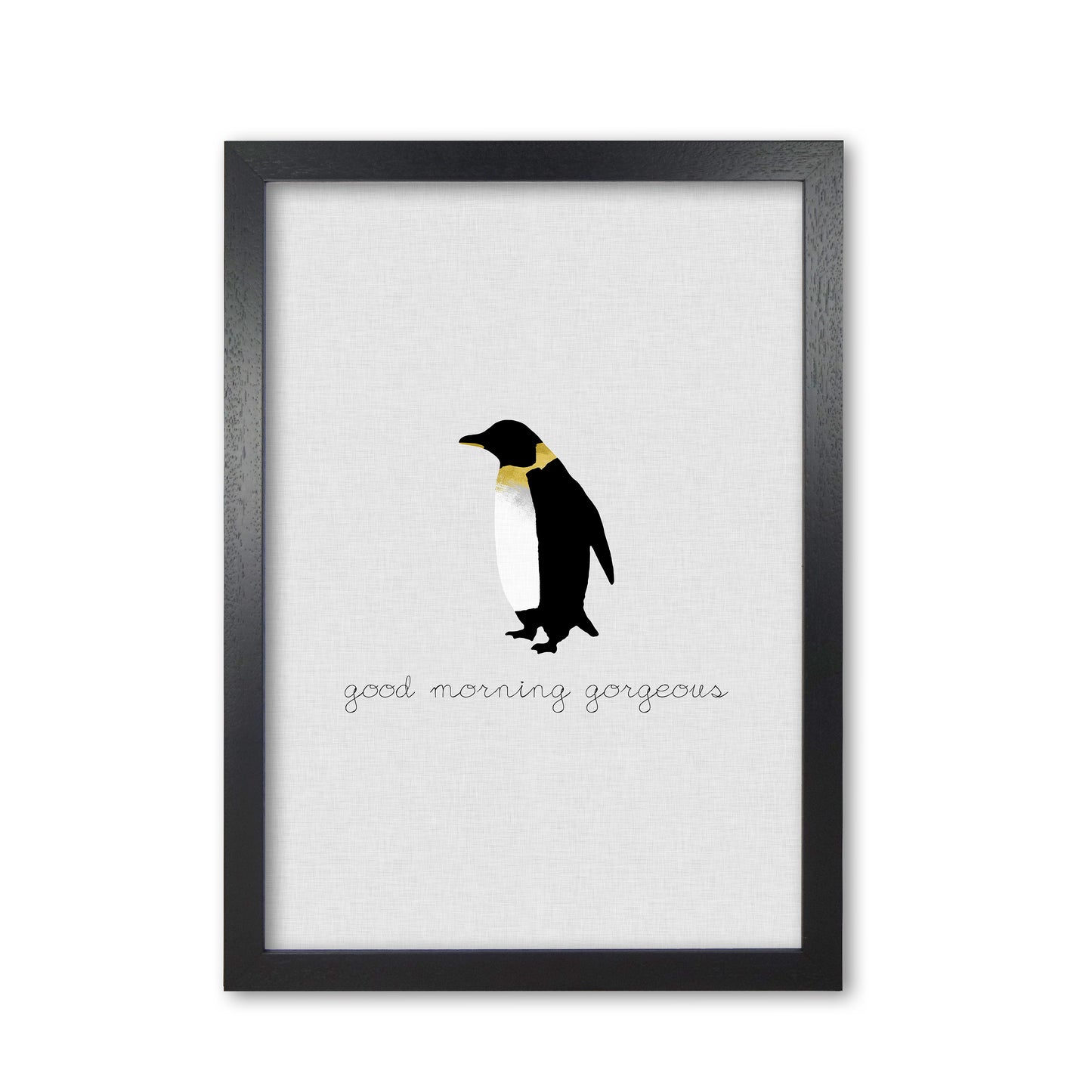Good Morning Gorgeous Animal Quote Print By Orara Studio Black Grain