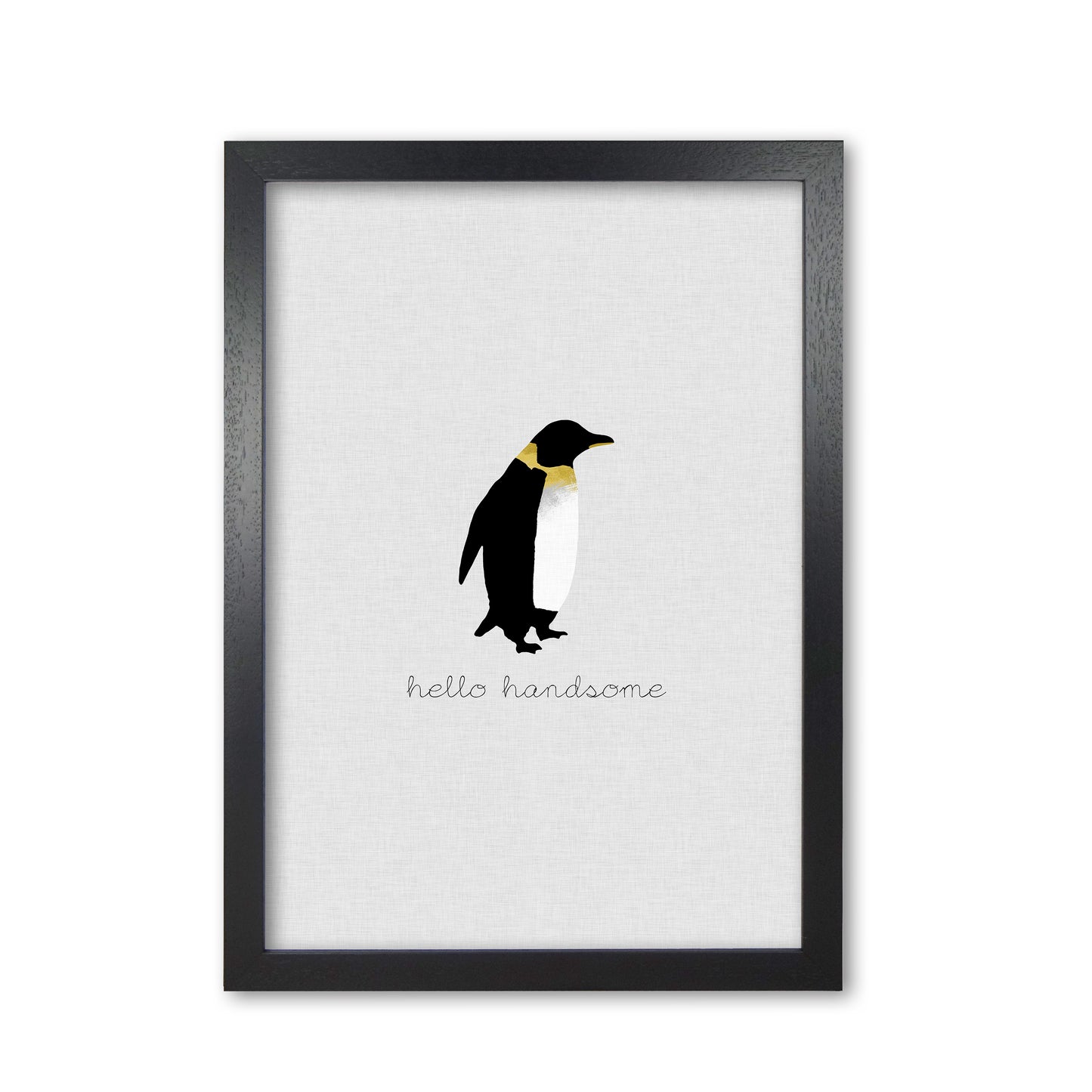 Hello Handsome Animal Quote Print By Orara Studio Black Grain