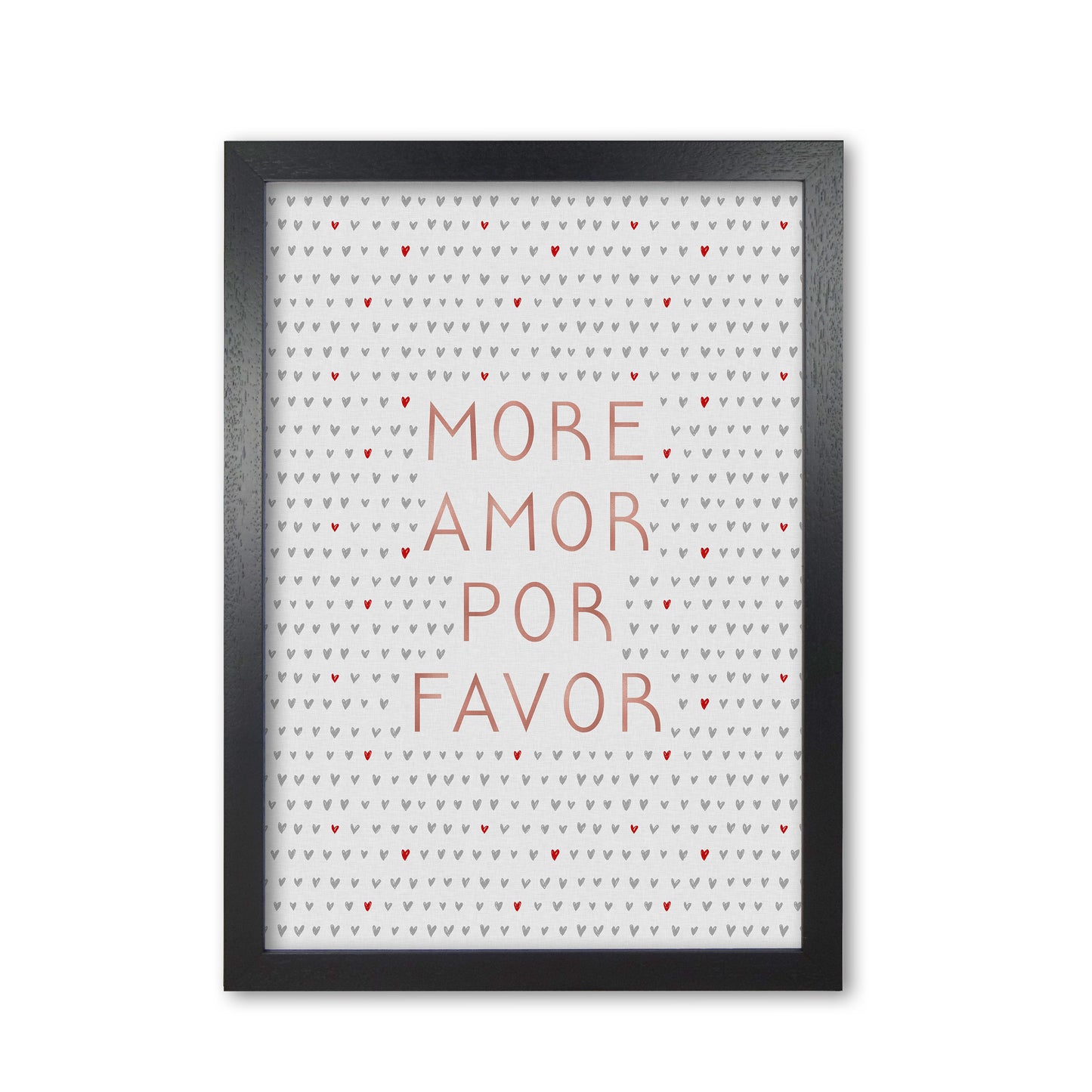 More Amor Pink Love Quote Print By Orara Studio Black Grain