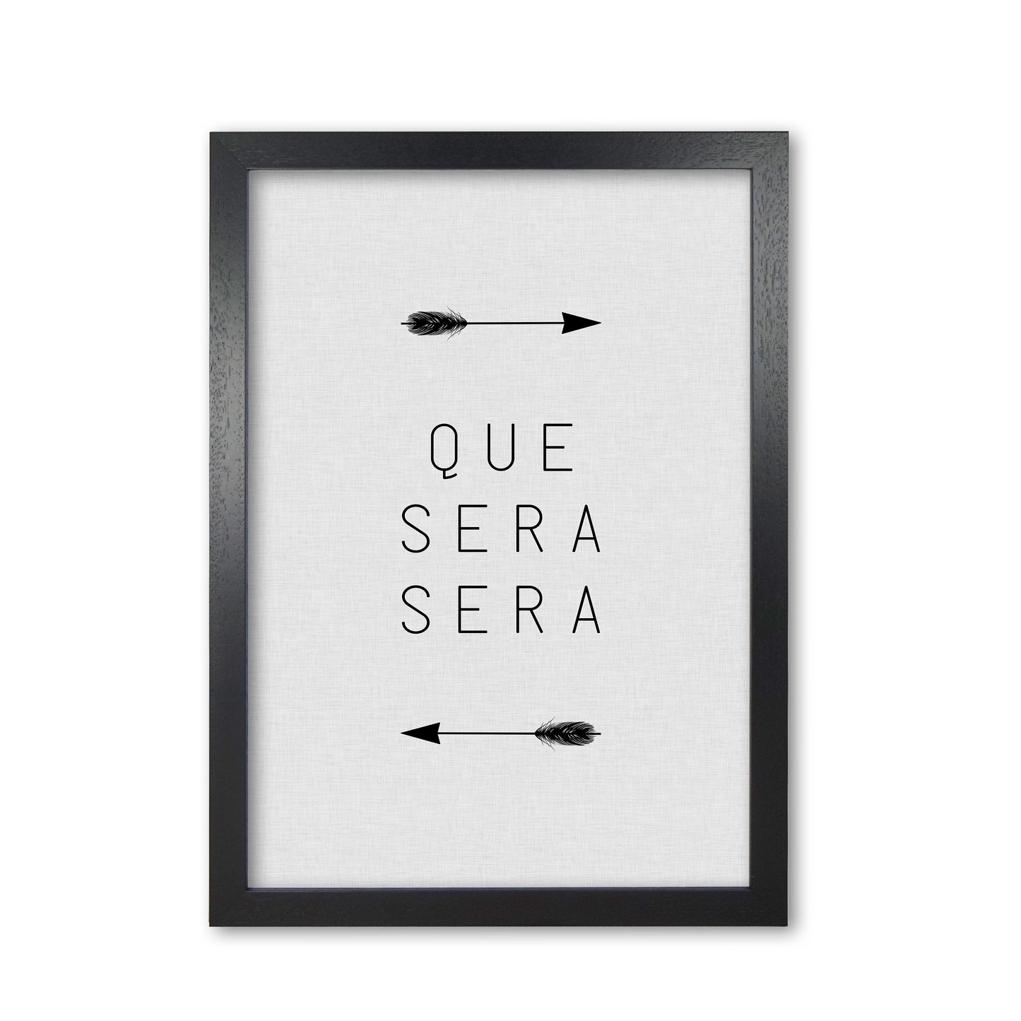 Que Sera Sera Arrow Quote Print By Orara Studio Black Grain