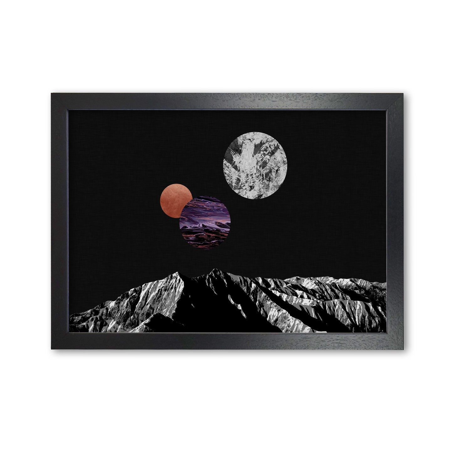 Space I Print By Orara Studio Black Grain
