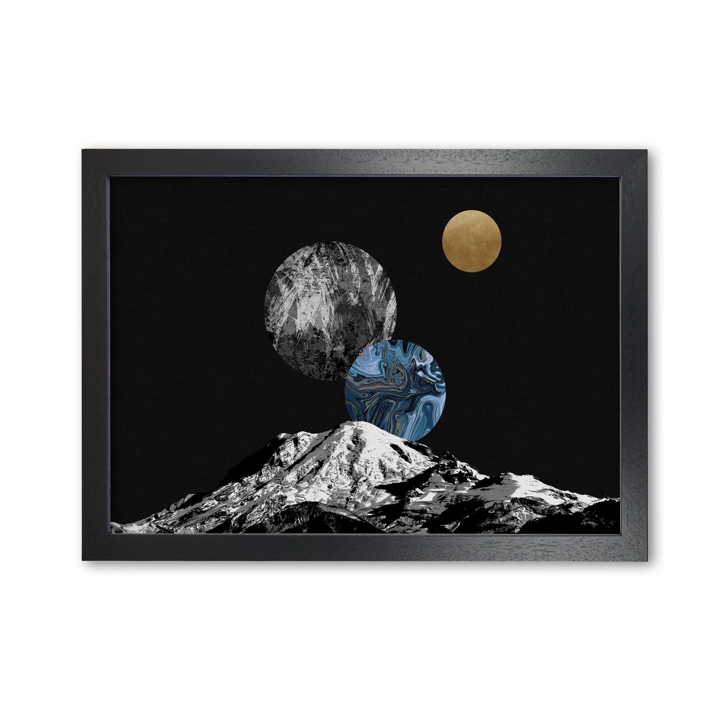 Space II Print By Orara Studio Black Grain