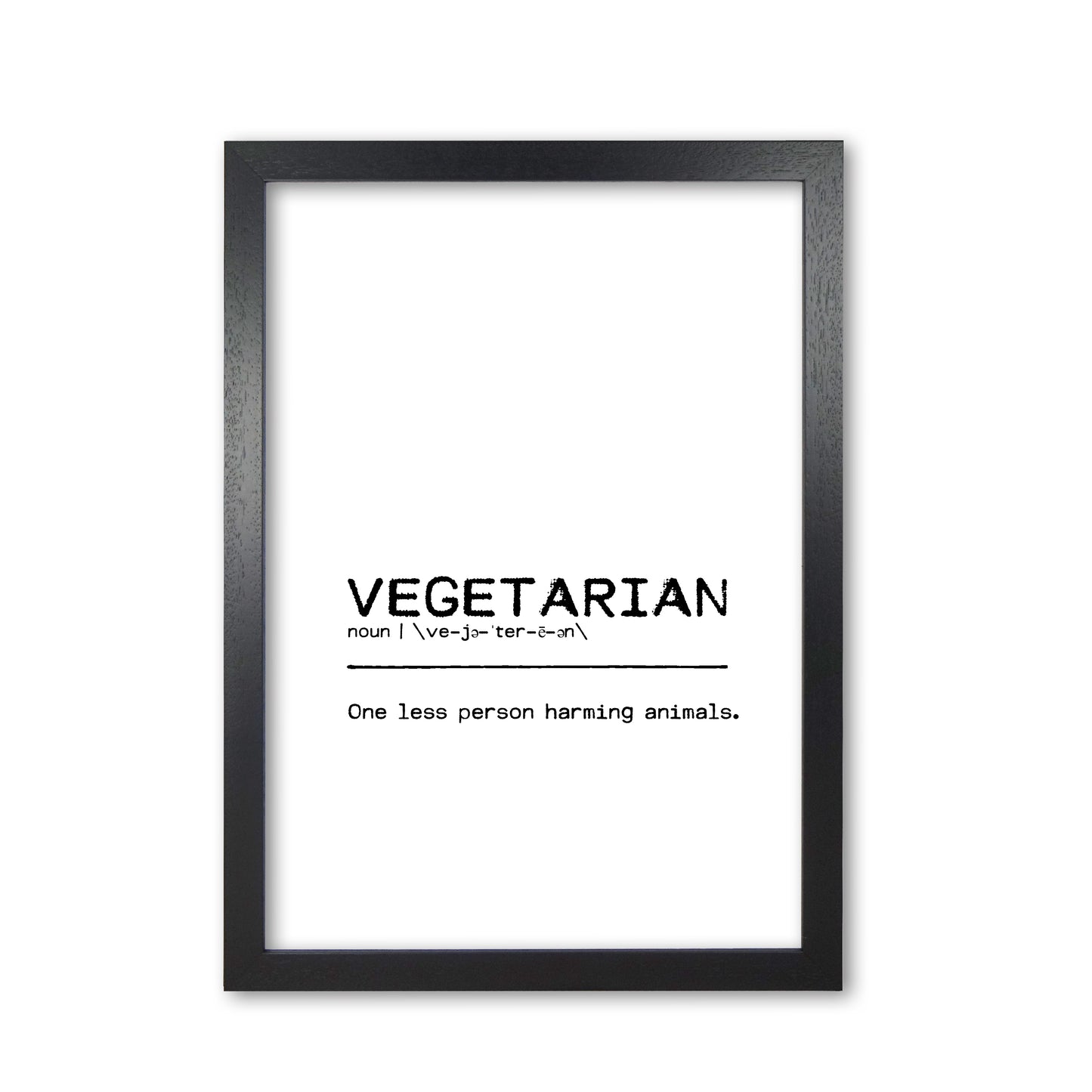 Vegetarian Person Definition Quote Print By Orara Studio Black Grain